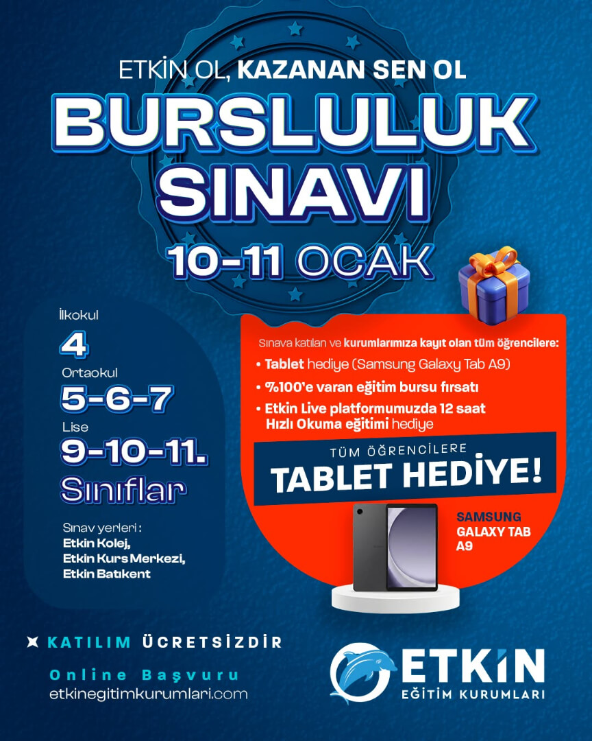 Etkin Kolej | Etkin Kolej Bursluluk Sınavı