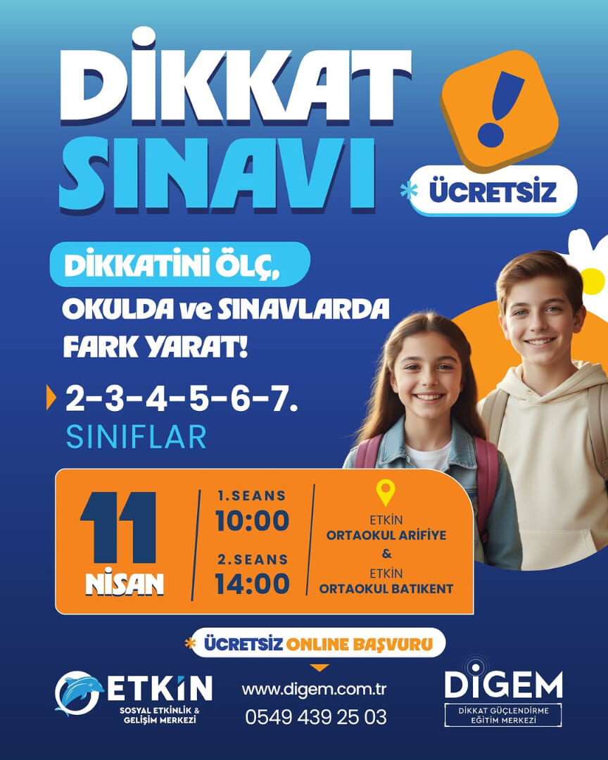 Etkin Kolej | Ücretsiz Dikkat Sınavı