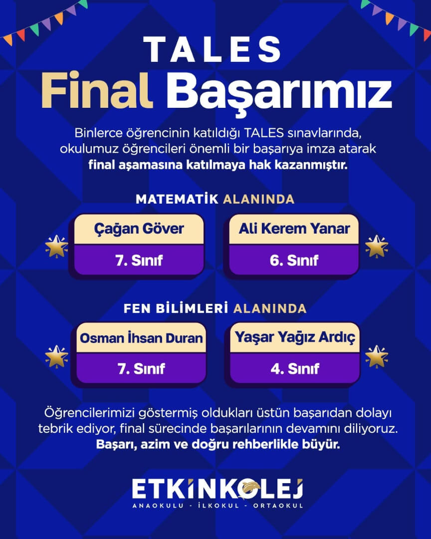 Etkin Kolej | Tales Final Başarımız