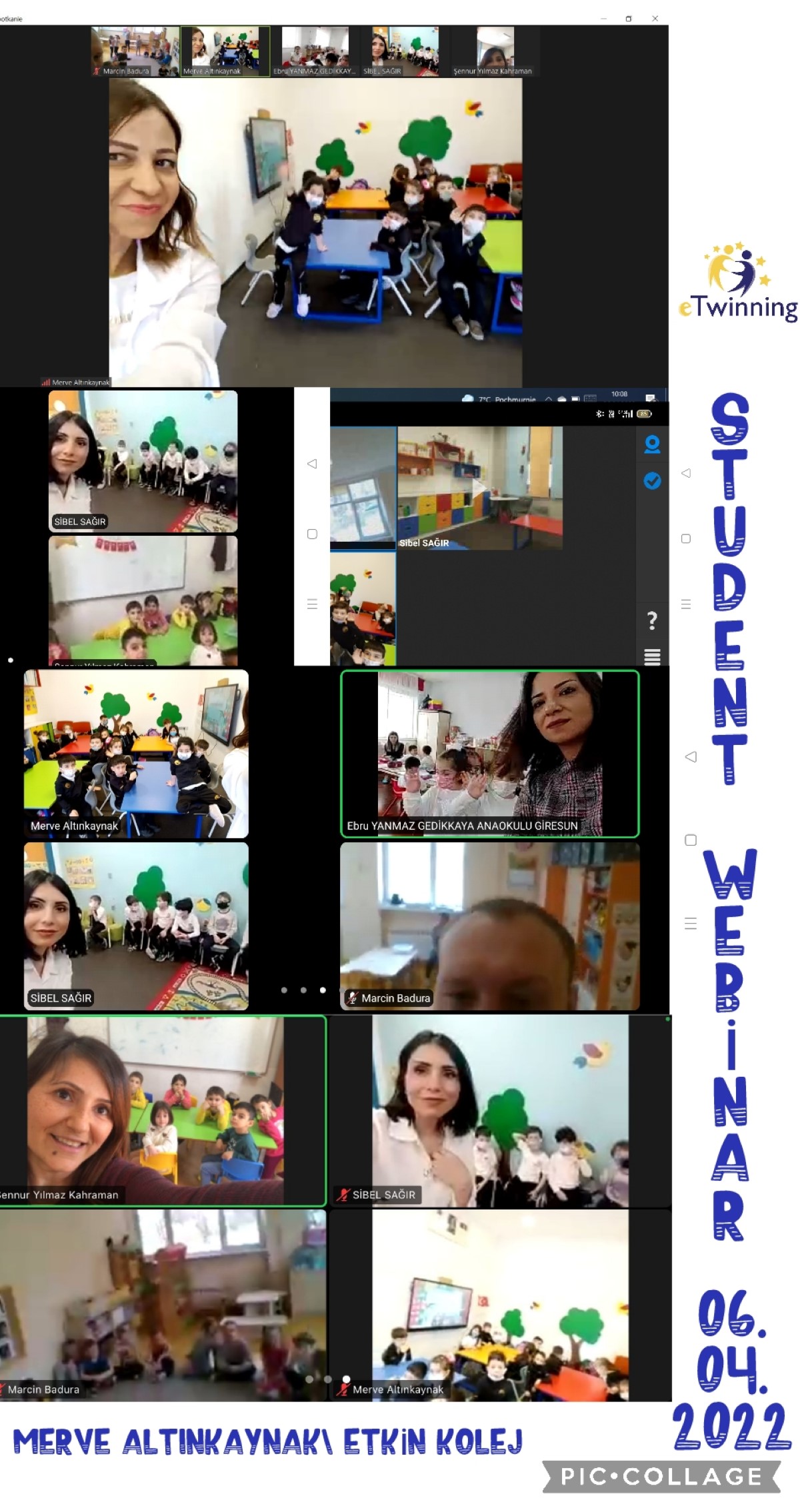 Etkin Kolej | E-Twinning My Kindergarten Life Projesi Online Öğrenci Görüşmesi