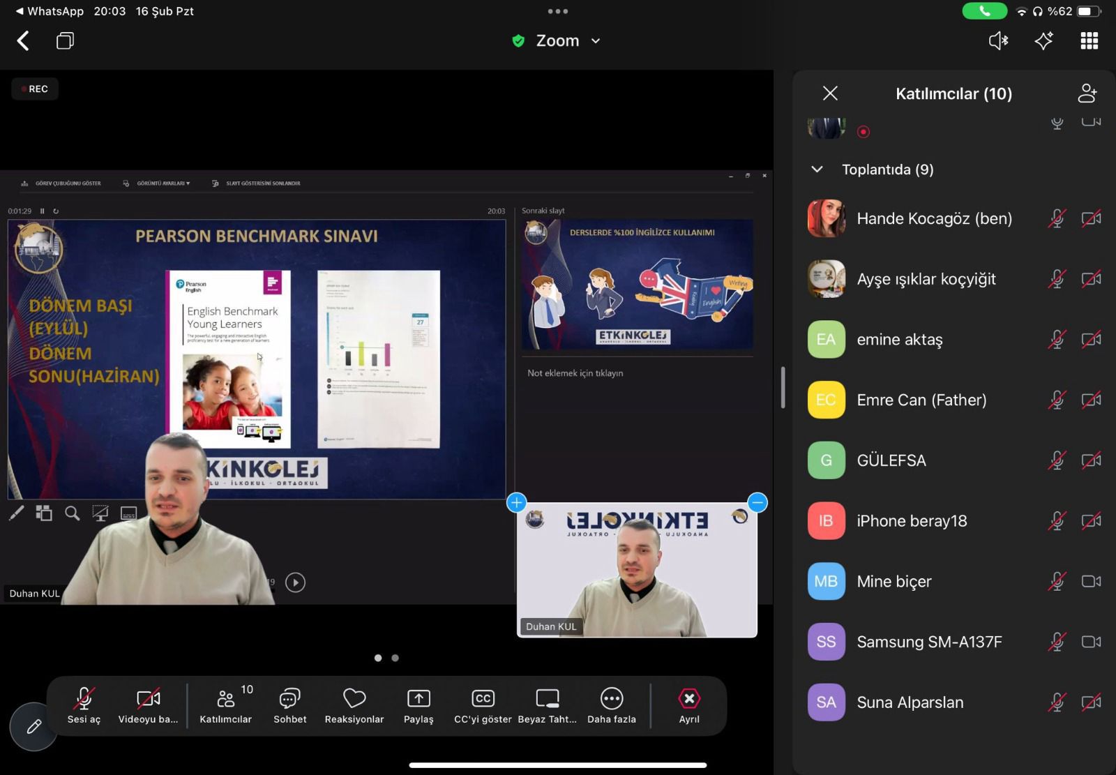 Etkin Kolej | Dil Bölümü Onlıne Bilgilendirme Toplantısı Gerçekleştirildi!