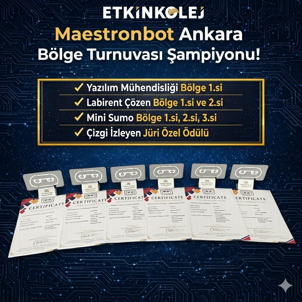 Etkin Kolej | Etkin Kolej Maestrobot Olimpiyatı Ankara Bölge Turnuvası Şampiyonu Oldu